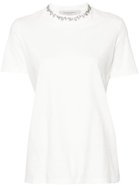 Golden Goose rhinestone-embellished cotton T-shirt - White - zdjęcie produktu nr 1
