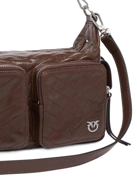 PINKO quilted multi-pocket shoulder bag - Brown - zdjęcie produktu nr 2