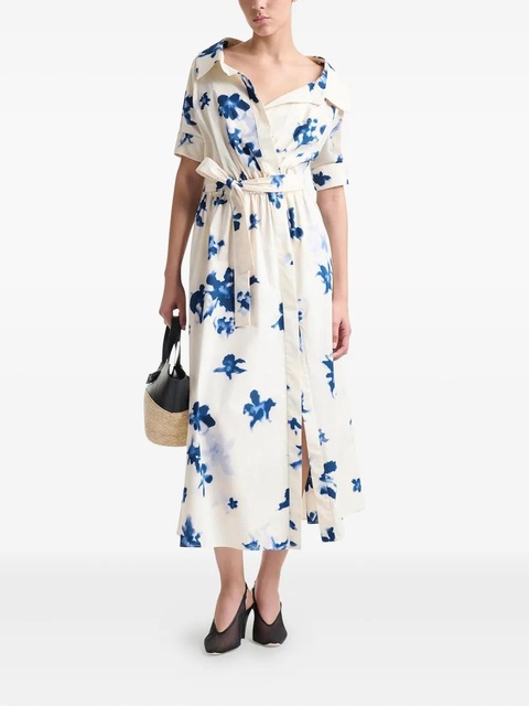 Altuzarra Lydia floral-print belted dress - Neutrals - zdjęcie produktu nr 2