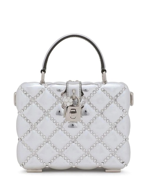 Dolce & Gabbana Dolce Box rhinestone-embellished top-handle bag - Metallic - zdjęcie produktu nr 1