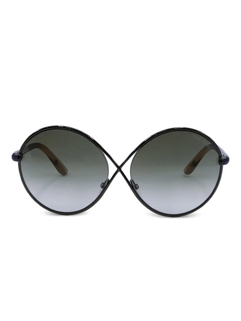 TOM FORD Eyewear round full-rim sunglasses - Black - zdjęcie produktu nr 1