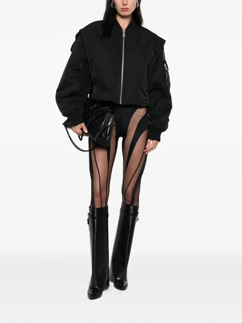 Jean Paul Gaultier zip-fastening cropped bomber jacket - Black - zdjęcie produktu nr 2