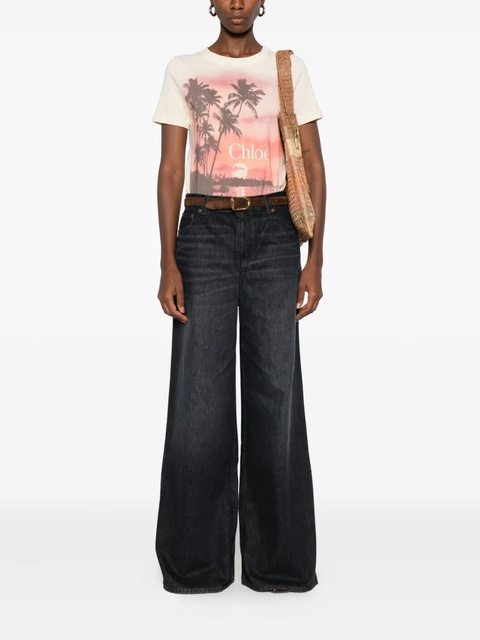 Chloé whiskered wide-leg jeans - Black - zdjęcie produktu nr 2