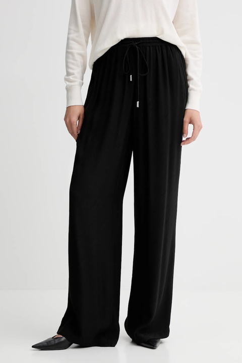 BOSS Orange spodnie damskie kolor czarny proste high waist 50544016 - zdjęcie produktu nr 1