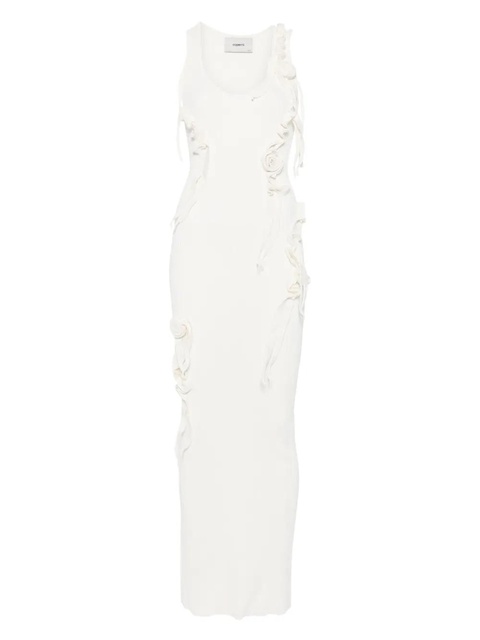 Coperni ribbon-detail knitted maxi dress - White - zdjęcie produktu nr 1