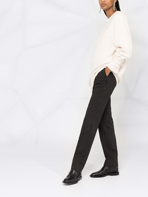 Maison Margiela brushed-finish crew neck jumper - Neutrals - zdjęcie produktu nr 2