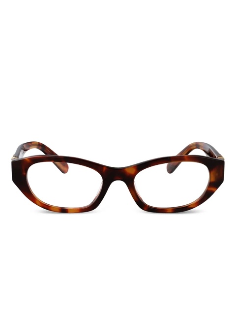 Miu Miu Eyewear tortoiseshell geometric-frame glasses - Brown - zdjęcie produktu nr 1