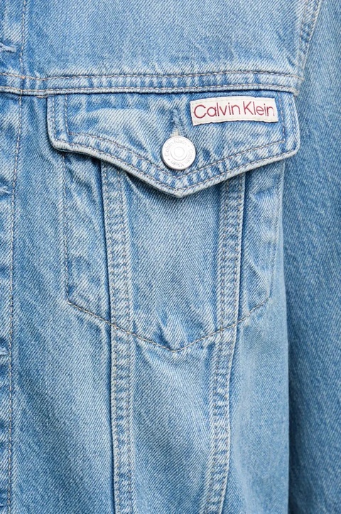 Calvin Klein Jeans kurtka jeansowa kolor niebieski przejściowa J20J225184 - zdjęcie produktu nr 2