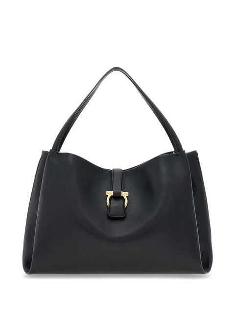 Ferragamo medium Gancini clasp tote bag - Black - zdjęcie produktu nr 1