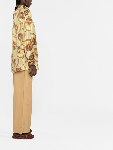 Nanushka seashell-print silk shirt - Neutrals - zdjęcie produktu nr 2