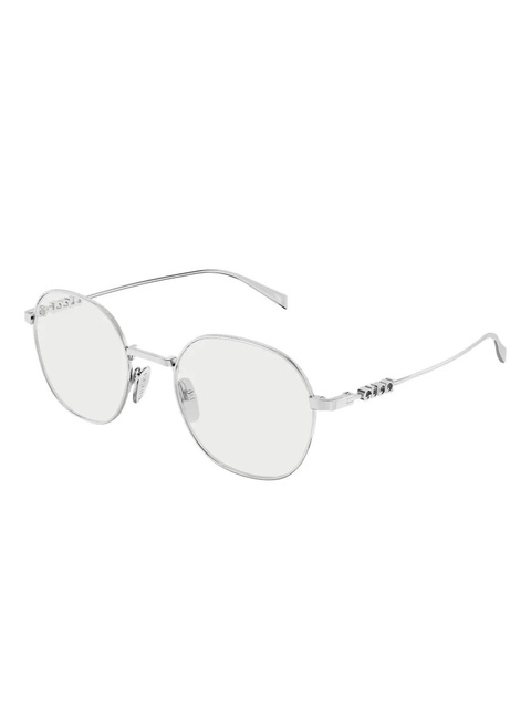 Gucci Eyewear logo round-frame glasses - Silver - zdjęcie produktu nr 1