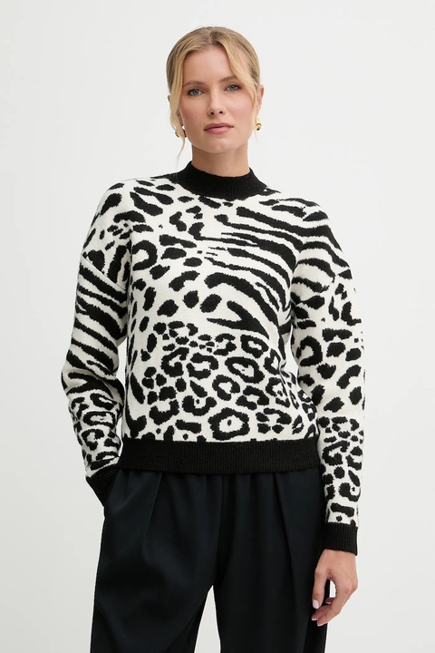 Morgan sweter damski kolor beżowy z półgolfem MFELIXA - zdjęcie produktu nr 1