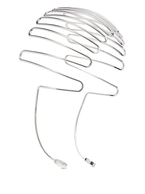 Diesel Volt-D curved-line metal headband - Silver - zdjęcie produktu nr 1