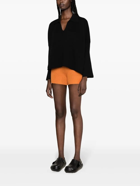 Alanui Finest ribbed polo top - Black - zdjęcie produktu nr 2