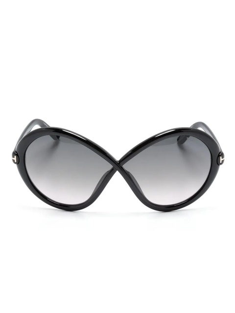 TOM FORD Eyewear Jada oversized-frame sunglasses - Black - zdjęcie produktu nr 1