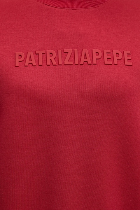 Patrizia Pepe bluza damska kolor czerwony z aplikacją 8M1708 J305 - zdjęcie produktu nr 2