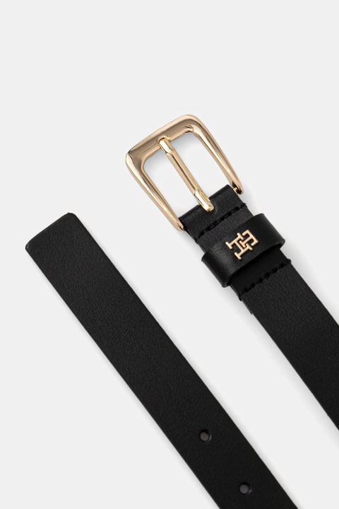 Tommy Hilfiger pasek skórzany damski kolor czarny AW0AW17767 - zdjęcie produktu nr 2