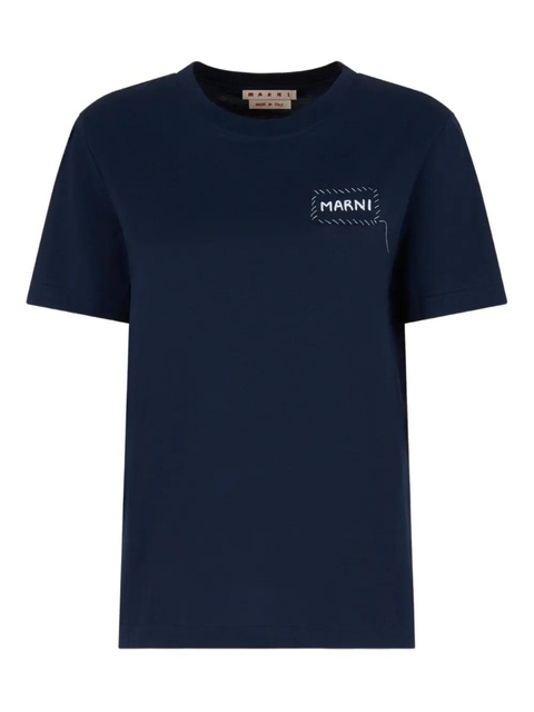 Marni logo-printed t-shirt - Blue - zdjęcie produktu nr 1