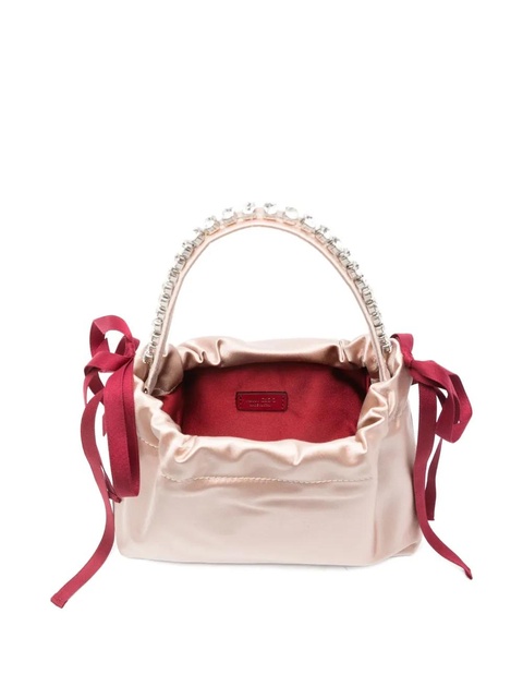 Jimmy Choo drawstring crystal-embellisment top-handle mini bag - Pink - zdjęcie produktu nr 2