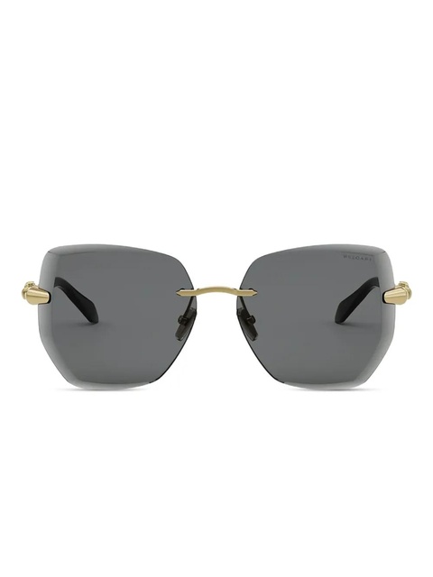 Bvlgari Serpenti Viper geometric-frame sunglasses - Black - zdjęcie produktu nr 1