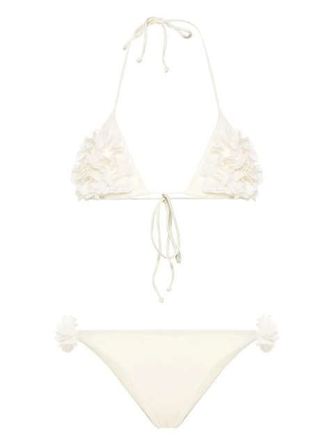 La Reveche Shayna faux-flower bikini - Neutrals - zdjęcie produktu nr 1