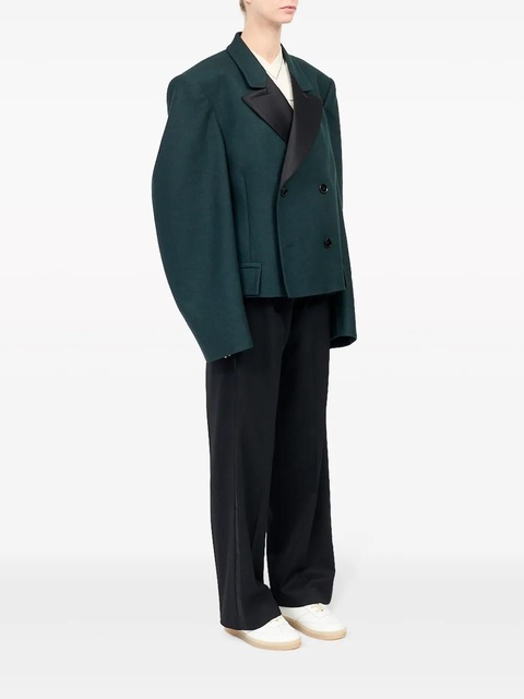 MM6 Maison Margiela double-breasted over-sized blazer - Green - zdjęcie produktu nr 1