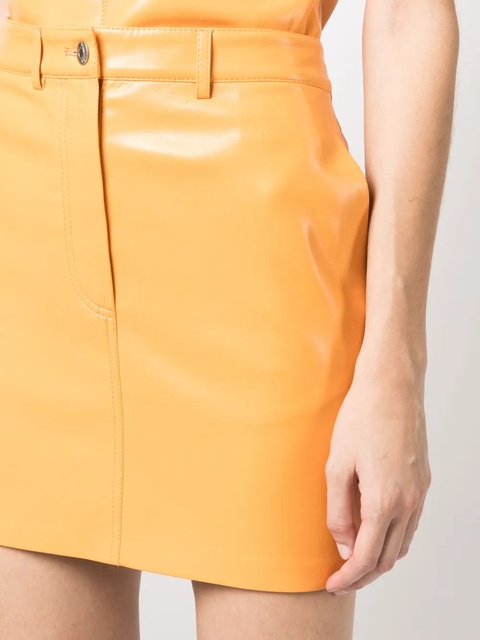 Nanushka faux-leather miniskirt - Orange - zdjęcie produktu nr 2