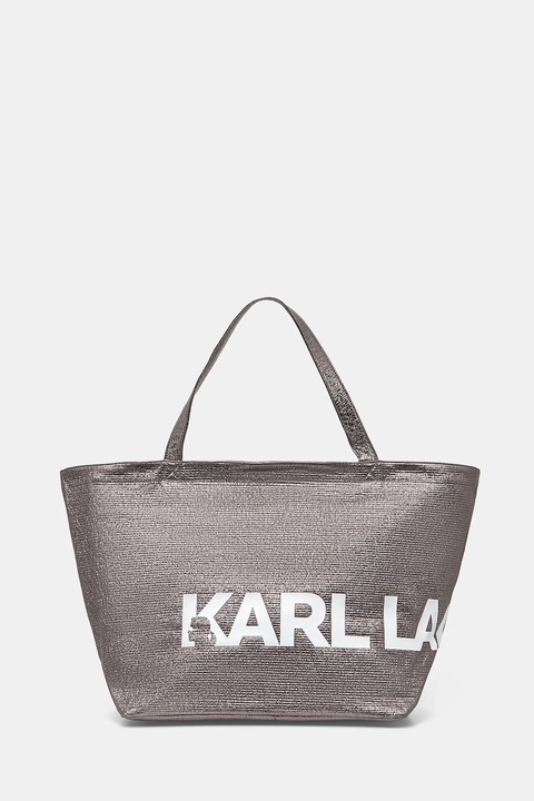 Karl Lagerfeld torebka bawełniana kolor srebrny A1W50064 - zdjęcie produktu nr 1