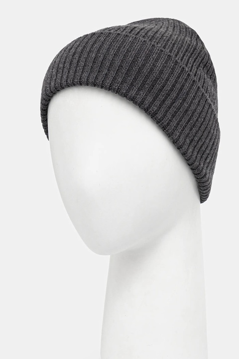 Lacoste czapka wełniana kolor szary z cienkiej dzianiny wełniana RB0001 - zdjęcie produktu nr 2