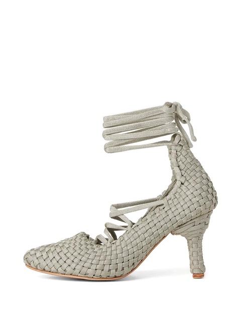 Isa Boulder leather pumps - Silver - zdjęcie produktu nr 2