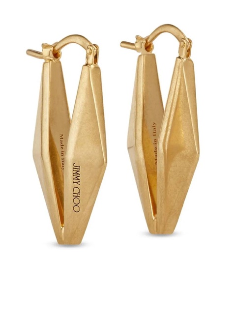 Jimmy Choo engraved-logo earrings - Gold - zdjęcie produktu nr 2