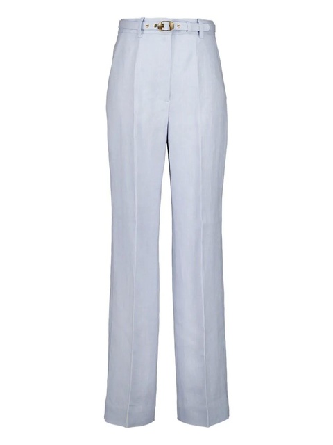 ZIMMERMANN pinstripe belted trousers - Blue - zdjęcie produktu nr 1