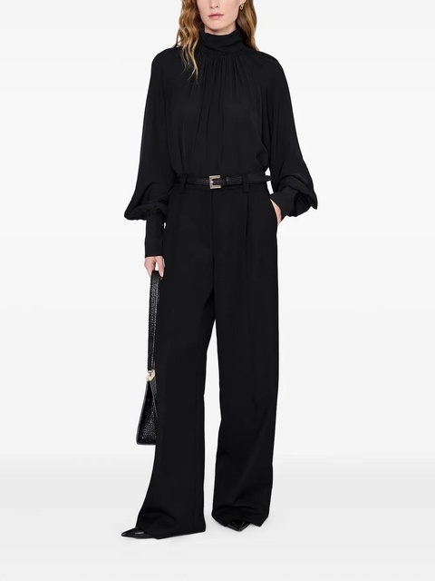 ANINE BING Anne draped blouse - Black - zdjęcie produktu nr 2