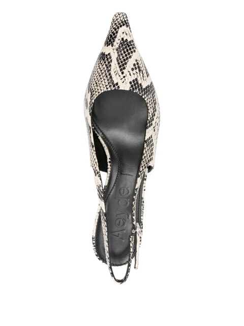 Aeyde 40mm snakeskin slingback pumps - Neutrals - zdjęcie produktu nr 2