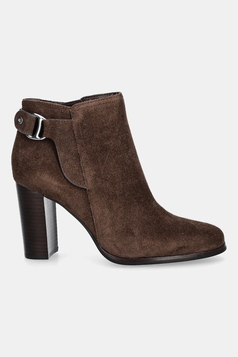 Lauren Ralph Lauren botki zamszowe Tasha Bt Hl kolor brązowy na słupku 802980068002 - zdjęcie produktu nr 2