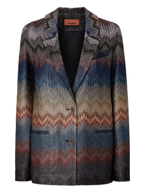 Missoni chevron-pattern blazer - Blue - zdjęcie produktu nr 1