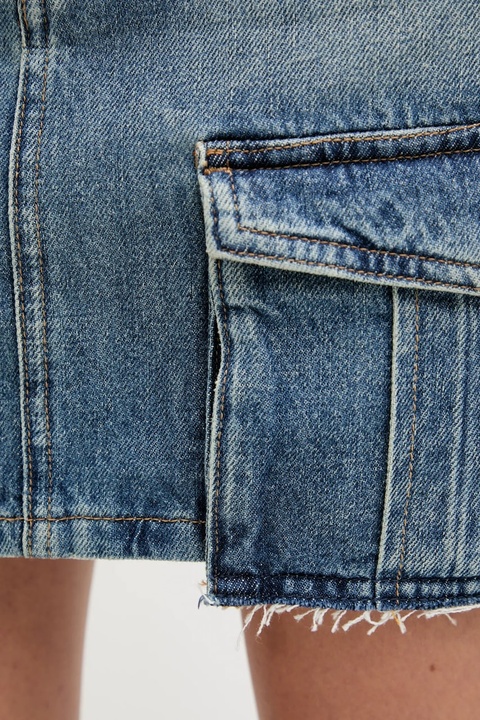 Karl Lagerfeld Jeans spódnica jeansowa kolor niebieski mini prosta A3W12008 - zdjęcie produktu nr 2