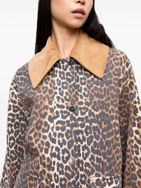 GANNI leopard-print bomber jacket - Brown - zdjęcie produktu nr 2