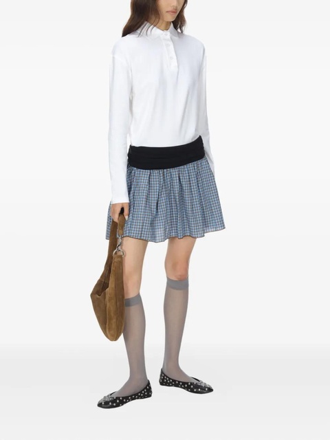 Gimaguas Chico polo-neck gingham mini dress - White - zdjęcie produktu nr 2