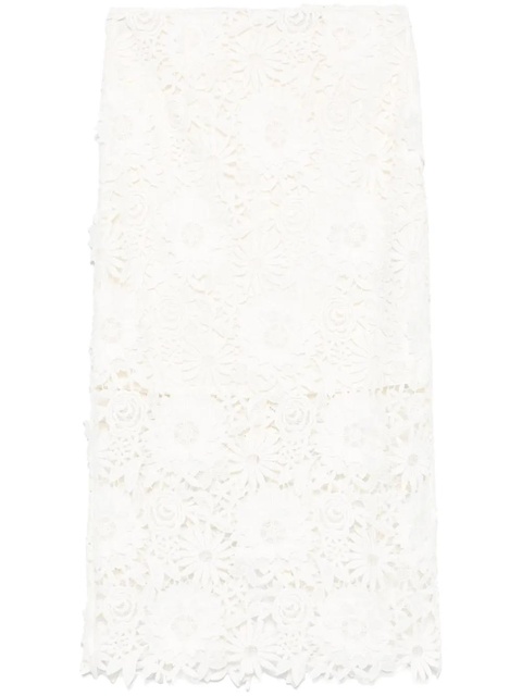 ROTATE BIRGER CHRISTENSEN 3D lace pencil skirt - Neutrals - zdjęcie produktu nr 1