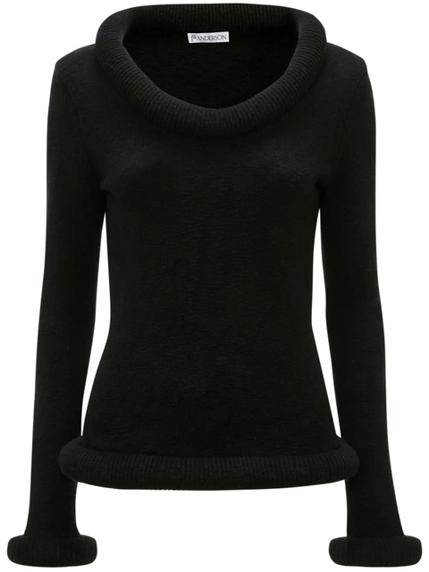 JW Anderson bumper-trim cotton jumper - Black - zdjęcie produktu nr 1
