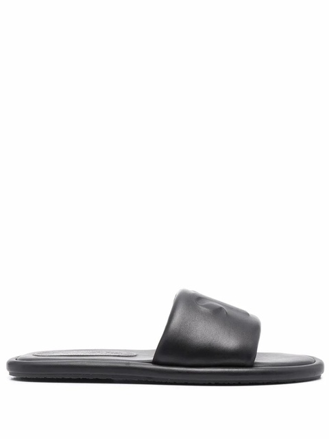 Nanushka logo-embossed leather sandals - Black - zdjęcie produktu nr 1