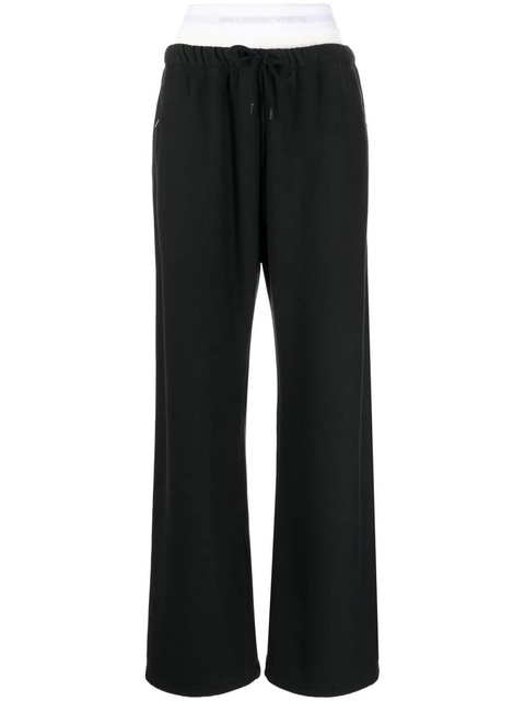 Alexander Wang layered-design cotton track pants - Black - zdjęcie produktu nr 1