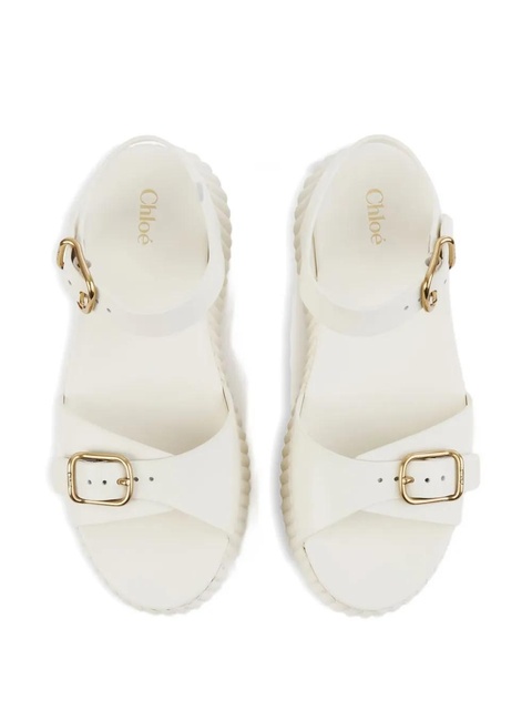 Chloé 80mm buckle-fastening platform sandals - White - zdjęcie produktu nr 2