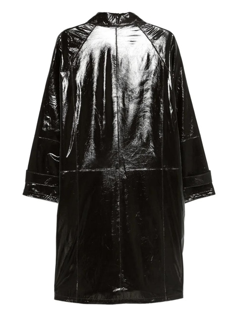 Alysi buttoned leather coat - Brown - zdjęcie produktu nr 2