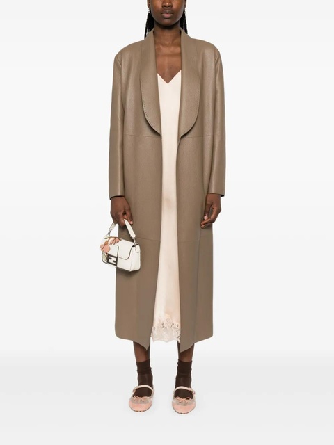 FENDI leather coat - Brown - zdjęcie produktu nr 2