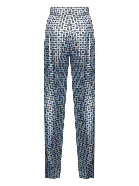 Max Mara geometric-print trousers - Blue - zdjęcie produktu nr 2