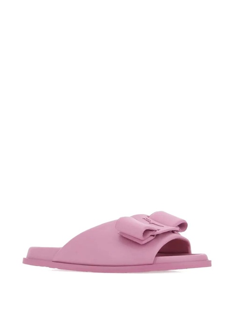 Ferragamo bow-detail leather flat sandals - Pink - zdjęcie produktu nr 2
