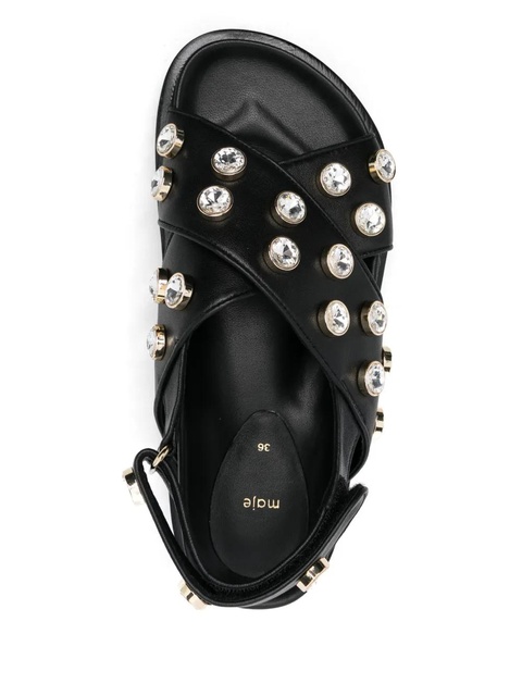 Maje crystal-embellished sandals - Black - zdjęcie produktu nr 2