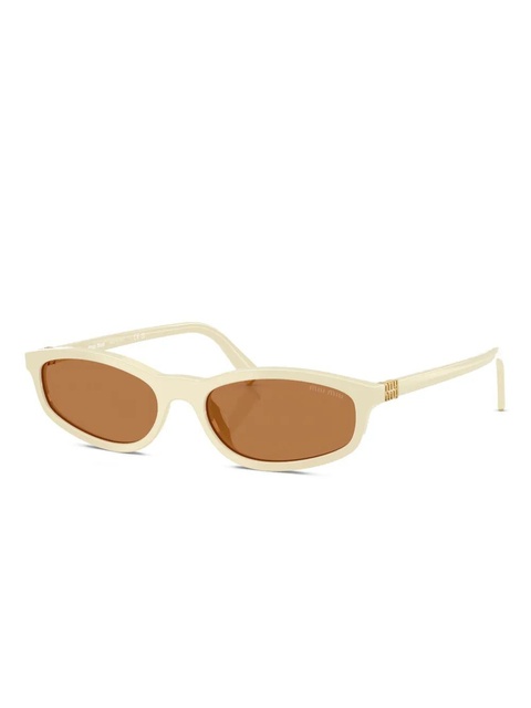 Miu Miu Eyewear oval-frame sunglasses - White - zdjęcie produktu nr 2